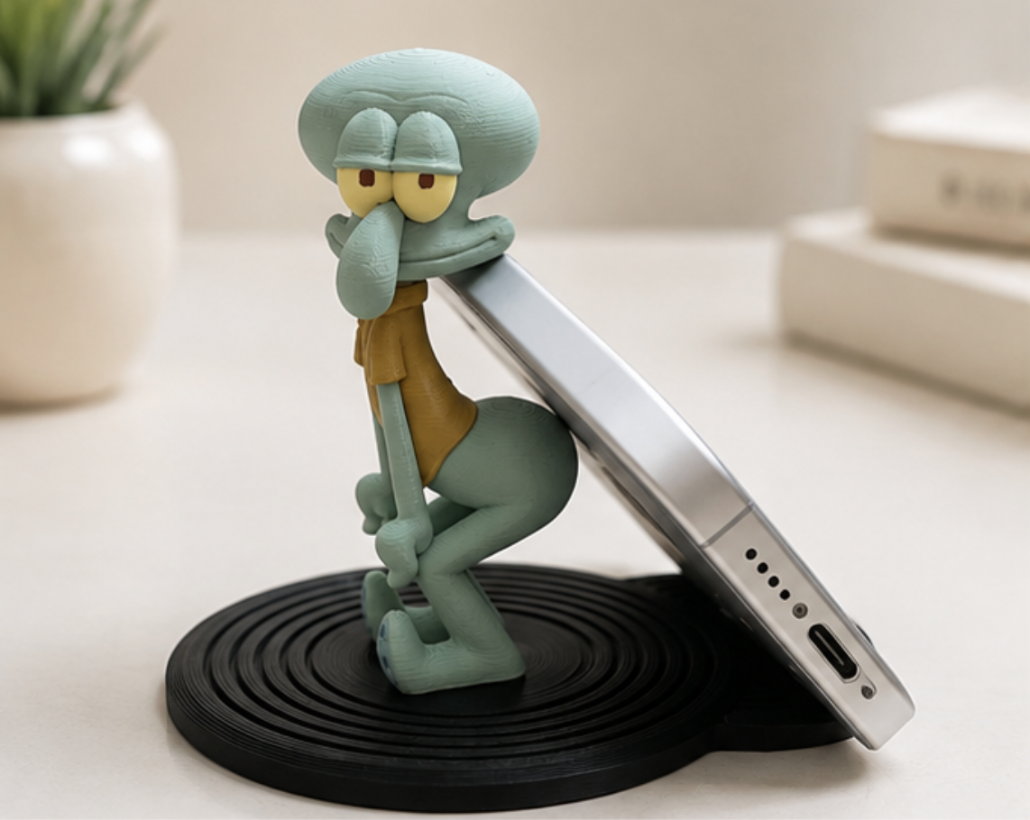 Designer 3D Printed Character Phone Stand – Fun, Stylish & Durable Desk Holder