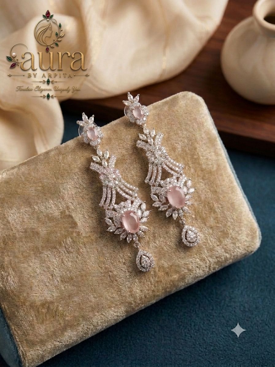 Blush Blossom Crystal Earrings